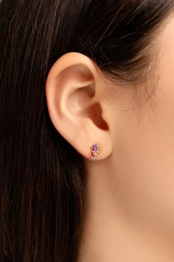 Singularu Pendiente Suelto Sea Seahorse Plata Baño Oro^Mujer Bisutería