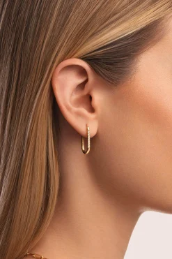 Singularu Pendientes Aro Bibi Acero Baño Oro^Mujer Bisutería