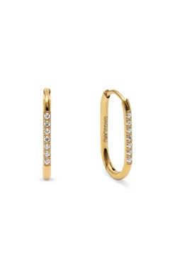 Singularu Pendientes Aro Bibi Acero Ba&ntilde;o Oro^Mujer Bisutería