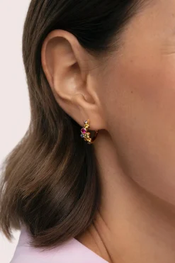 Singularu Pendientes Aro Rainbow Bubbles S Baño Oro^Mujer Bisutería