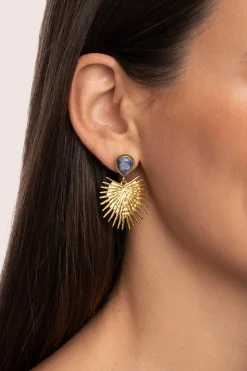 Singularu Pendientes Catalina Acero Baño Oro^Mujer Bisutería