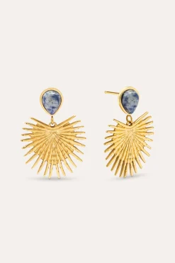 Singularu Pendientes Catalina Acero Ba&ntilde;o Oro^Mujer Bisutería