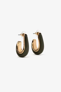 Vilanova Pendientes Curvos con Acr&iacute;lico^Mujer Bisutería