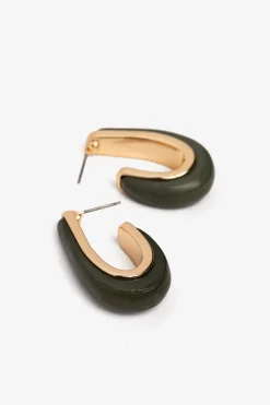 Vilanova Pendientes Curvos con Acr&iacute;lico^Mujer Bisutería