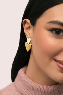 Singularu Pendientes Duo d'amour Baño Oro^Mujer Bisutería