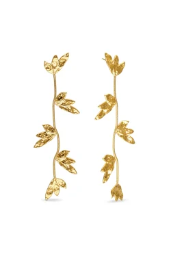 Singularu Pendientes Florenda Acero Ba&ntilde;o Oro^Mujer Bisutería