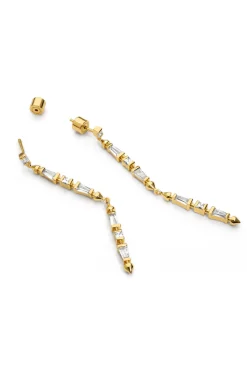 Singularu Pendientes Long Iris Ba&ntilde;o Oro^Mujer Bisutería