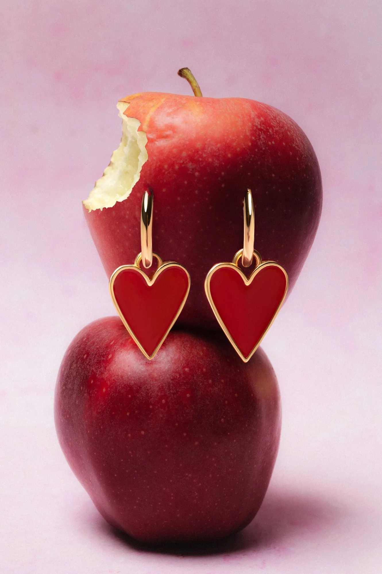 Singularu Pendientes Lovely Heart Baño Oro^Mujer Bisutería