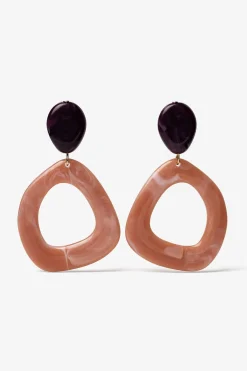 Vilanova Pendientes maxi acr&iacute;licos bicolor^Mujer Bisutería