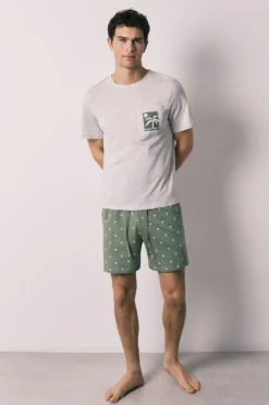 Women'secret Pijama corto hombre algod&oacute;n estampado palmeras^Hombre Pijamas