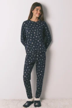 Women'secret Pijama largo 100% algod&oacute;n estampado ranitas^Mujer Pijamas