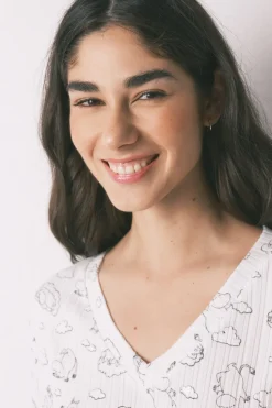 Women'secret Pijama largo canal&eacute; soft estampado Moomin^Mujer Pijamas