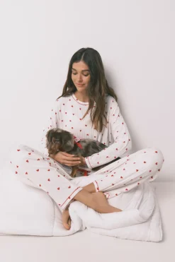 Women'secret Pijama largo estampado Mickey Cherry^Mujer Pijamas