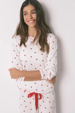 Women'secret Pijama largo estampado Mickey Cherry^Mujer Pijamas