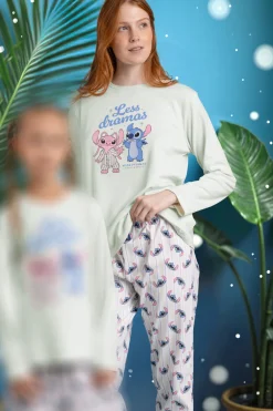 Admas Pijama largo Stitch para mujer^Mujer Pijamas