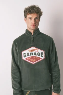 Women'secret Pijama largo hombre polar verde Hotwheels^Hombre Pijamas