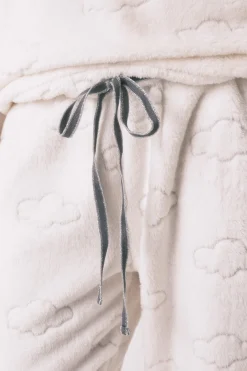 Women'secret Pijama largo polar estampado nubes^Mujer Pijamas