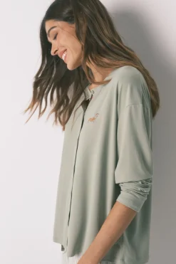 Women'secret Pijama largo punto suave estampado perritos^Mujer Pijamas