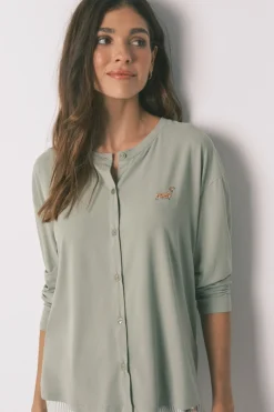 Women'secret Pijama largo punto suave estampado perritos^Mujer Pijamas