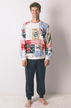 Women'secret Pijama masculino Stitch tejido polar^Hombre Pijamas