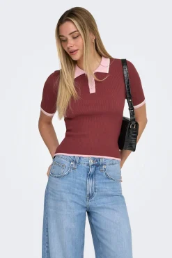 Only Polo de punto canal&eacute;^Mujer Polos