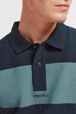 Springfield Polo piqu&eacute; bloques color regular fit^Hombre Polos