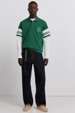 Springfield Polo piqu&eacute; mangas bloques contraste regular fit^Hombre Polos