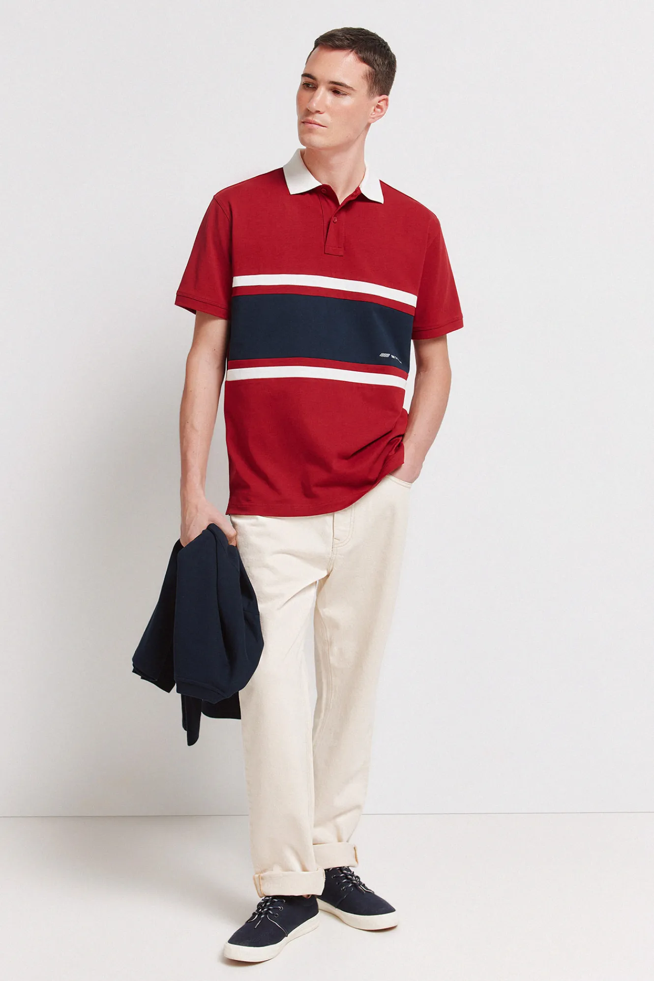 Springfield Polo piqu&eacute; sport corte posicional regular fit^Hombre Polos