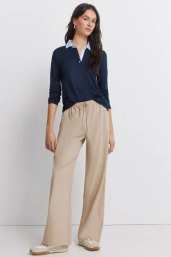 Springfield Polo punto manga larga bimateria^Mujer Polos