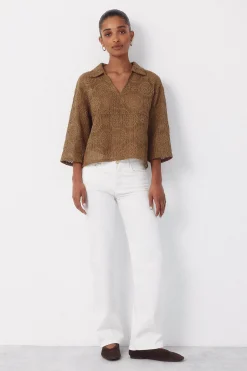 Cortefiel Polo r&uacute;stico bordado^Mujer Polos