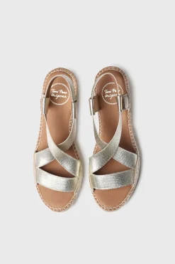 Toni Pons Sandalia de cu&ntilde;a metalizada con tiraselasticas^Mujer Sandalias