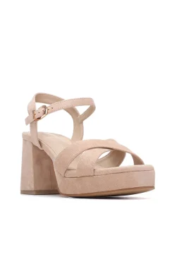 XTI Sandalia tac&oacute;n ancho y plataforma^Mujer Sandalias