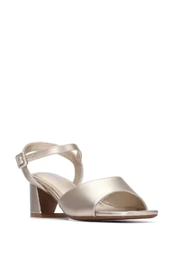 Refresh Sandalias metalizadas tac&oacute;n^Mujer Sandalias