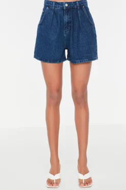 Trendyol Shorts vaqueros rectos^Mujer Pantalones