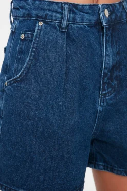 Trendyol Shorts vaqueros rectos^Mujer Pantalones