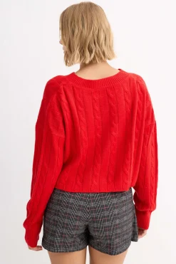 Inside Skort Jacquard Botones^Mujer Faldas