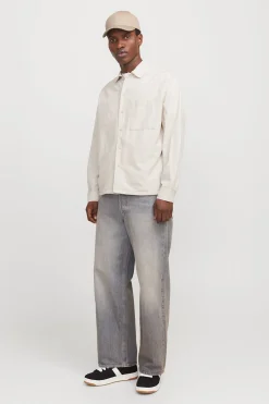 Jack & Jones Sobrecamisa de sarga corte ancho^Hombre Camisas