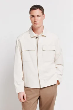 Springfield Sobrecamisa lino algodón overshirt fit^Hombre Camisas