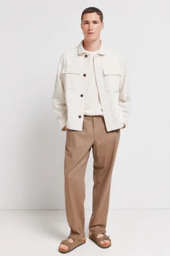 Springfield Sobrecamisa lino algod&oacute;n overshirt fit^Hombre Camisas