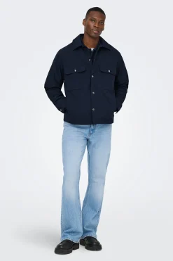 Only & Sons Sobrecamisa manga larga.^Hombre Camisas