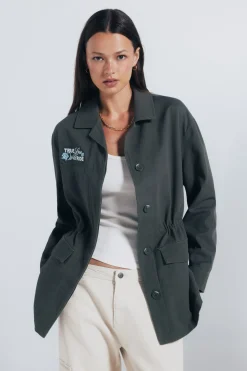 Springfield Sobrecamisa militar parches^Mujer Chaquetas