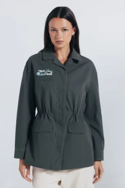 Springfield Sobrecamisa militar parches^Mujer Chaquetas