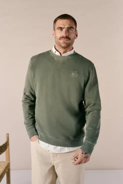 OOTO Sudadera b&aacute;sica lavada cuello redondo^Hombre Sudaderas