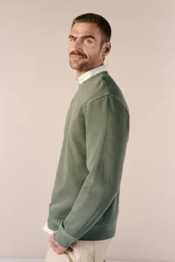 OOTO Sudadera b&aacute;sica lavada cuello redondo^Hombre Sudaderas