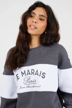 Brave Soul Sudadera con bordado^Mujer Sudaderas