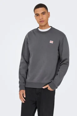 Only & Sons Sudadera con detalle frontal^Hombre Sudaderas