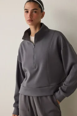 Penti Sudadera con media cremallera y tacto sedoso.^Mujer Sudaderas