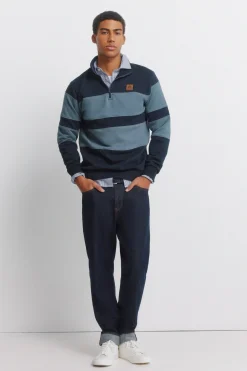 Springfield Sudadera cuello camionero bloques color^Hombre Sudaderas