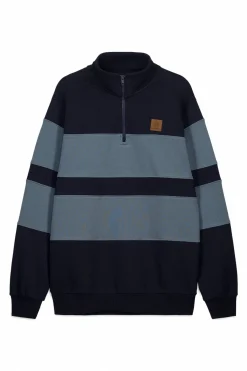 Springfield Sudadera cuello camionero bloques color^Hombre Sudaderas