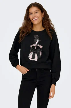 Only Sudadera dibujo frontal^Mujer Sudaderas